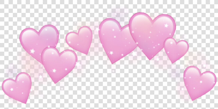  emoji  emojis  sticker  stickers  alien  reupload   Cute Pink Heart Crown  HD Png DownloadTransparent PNG