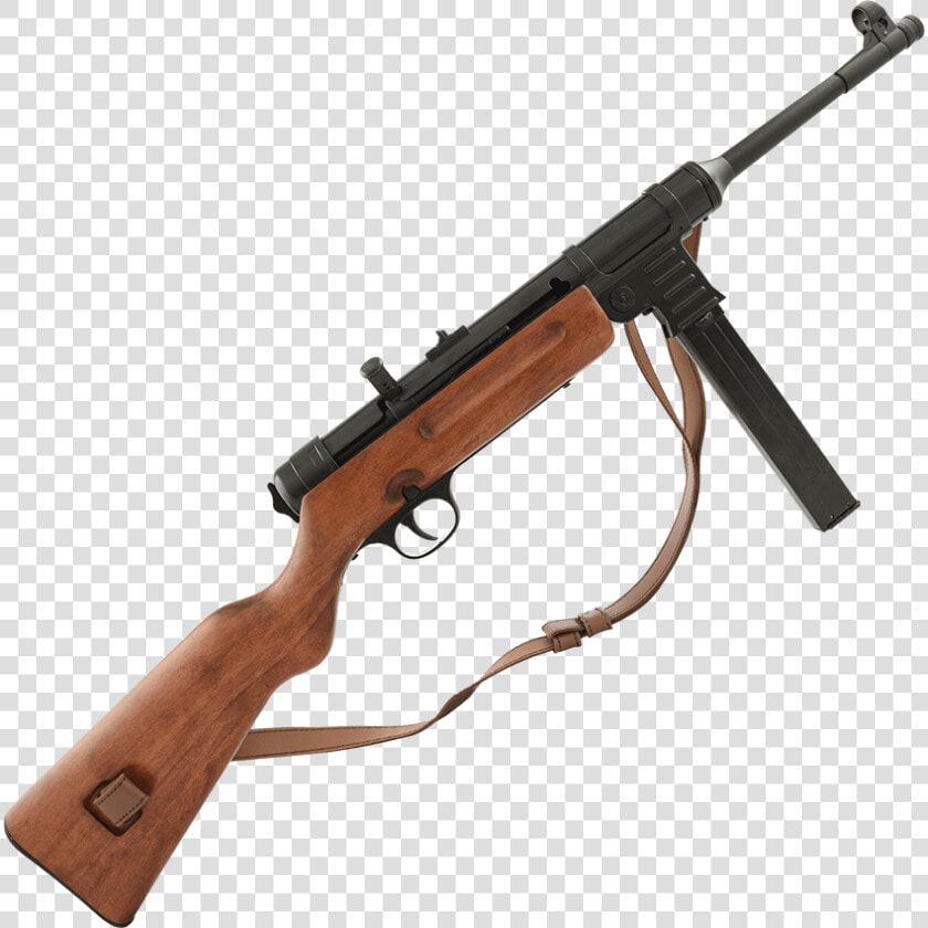 Mp41 Submachine Gun With Shoulder Sling   Gun On Shoulder Png  Transparent PngTransparent PNG