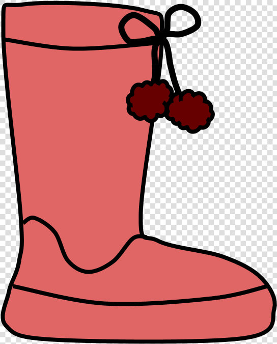 Boots  Pom poms  Snow  Rain  Pink  Red   Snow Boot  HD Png DownloadTransparent PNG