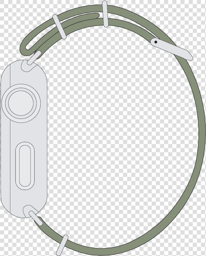 Apple Watch Band Nato Nylon Moss Gray   Circle  HD Png DownloadTransparent PNG