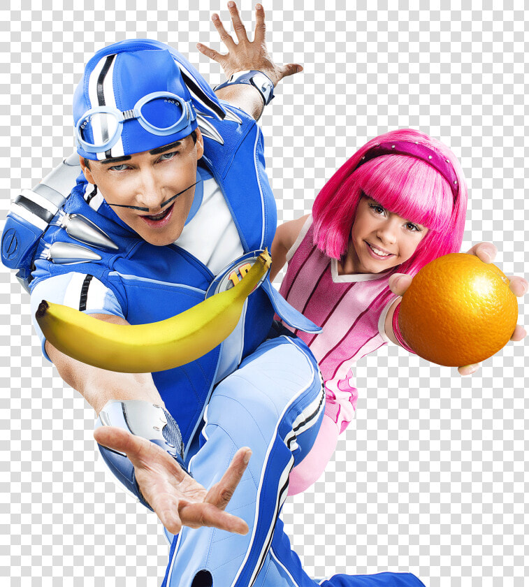 Transparent Sportacus Png   Lazytown Sportacus And Stephanie  Png DownloadTransparent PNG