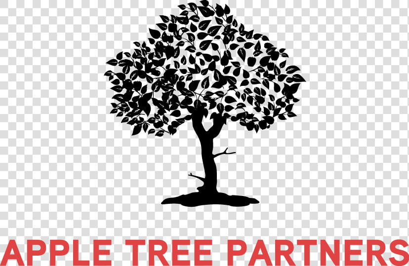 Logo For Apple Tree Partners Includes A Black Deciduous   Silhouette  HD Png DownloadTransparent PNG