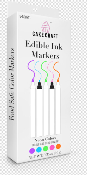 Neon Edible Markers 5 Pack   Graphic Design  HD Png DownloadTransparent PNG