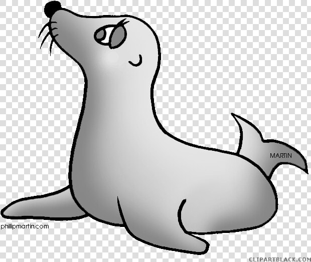 Page Of Clipartblack Com Free Black White   Clipart Hawaiian Monk Seal  HD Png DownloadTransparent PNG