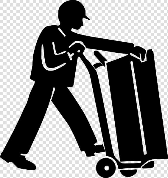 Worker Moving Trolley Svg Clip Arts   Worker Clip Art  HD Png DownloadTransparent PNG