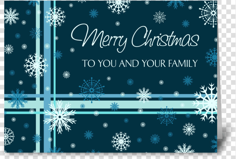 Merry Christmas Teal White Snowflakes Greeting Card   Christmas Card  HD Png DownloadTransparent PNG