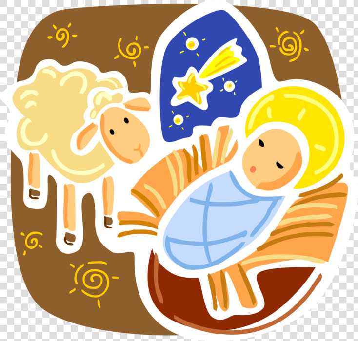 Vector Illustration Of Christ Child Baby Jesus Born  HD Png DownloadTransparent PNG