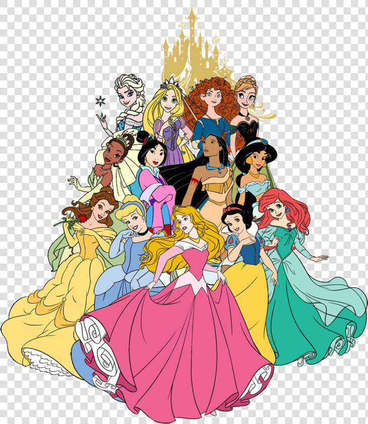 Cinderella Castle Disney Princess Symbols Clipart Collection   All 13 Disney Princesses  HD Png DownloadTransparent PNG