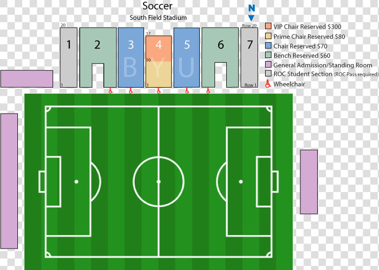 Byu Women S Soccer Seating Chart   Draw A Football Pitch  HD Png DownloadTransparent PNG