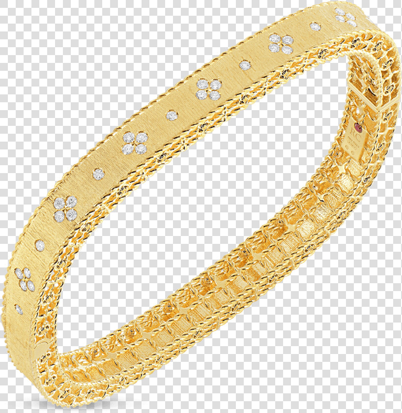 Gold And Diamond Bracelet   Roberto Coin  HD Png DownloadTransparent PNG