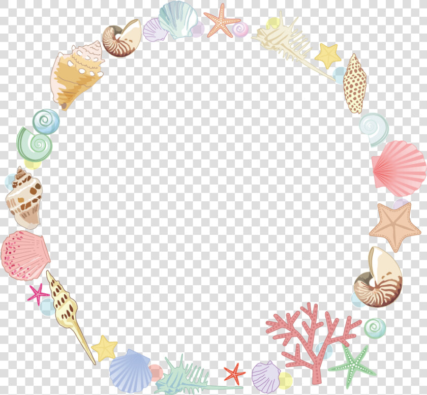 Seashell Border Png Free   Sea Shell Frame Png  Transparent PngTransparent PNG