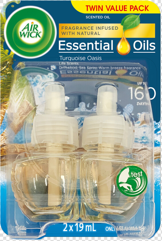 Air Wick Essential Oils Plug In Turquoise Oasis Twin   Plastic Bottle  HD Png DownloadTransparent PNG