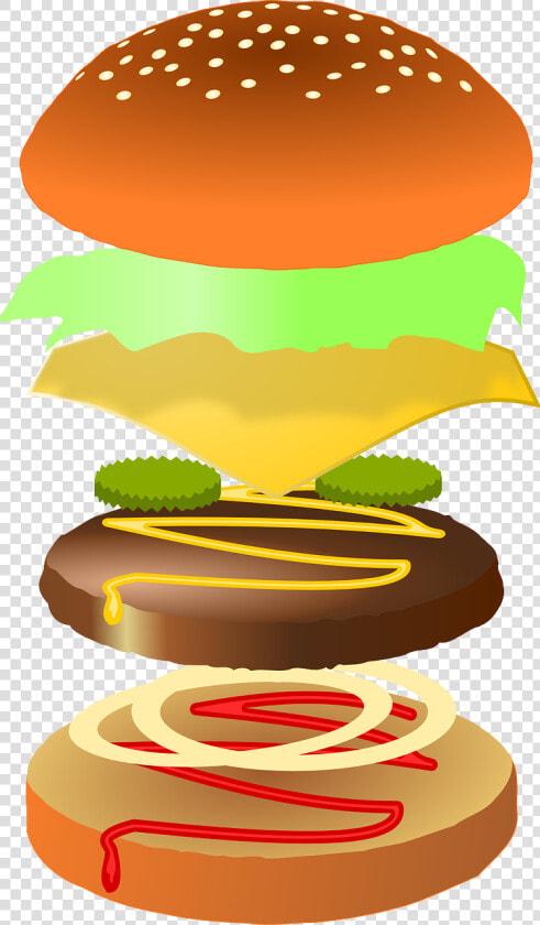 Cartoon Burger Png   Build A Burger Clipart  Transparent PngTransparent PNG