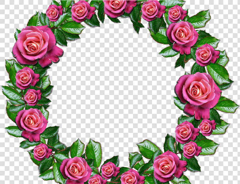 Floral Wreath Png With Pink Roses And Leafs   Rose Wreath Clipart Png  Transparent PngTransparent PNG