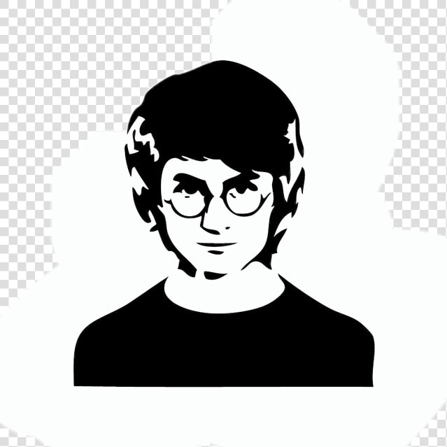  harrypotter  silhouette   Pop Art Black And White Harry Potter  HD Png DownloadTransparent PNG