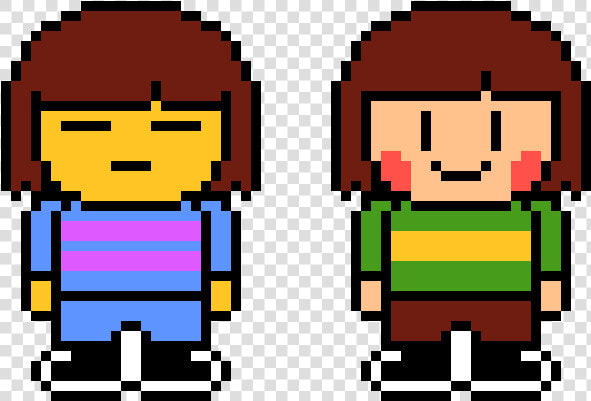 Frisk And Chara Colored Sprites  HD Png DownloadTransparent PNG