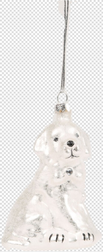 Sass And Belle Glass Dog Christmas Tree Decoration   Silver  HD Png DownloadTransparent PNG