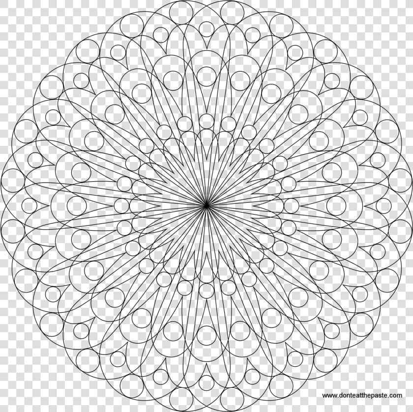 Geometric Mandala To Color  Also Available In A Smaller   Mandala Coloring Png  Transparent PngTransparent PNG