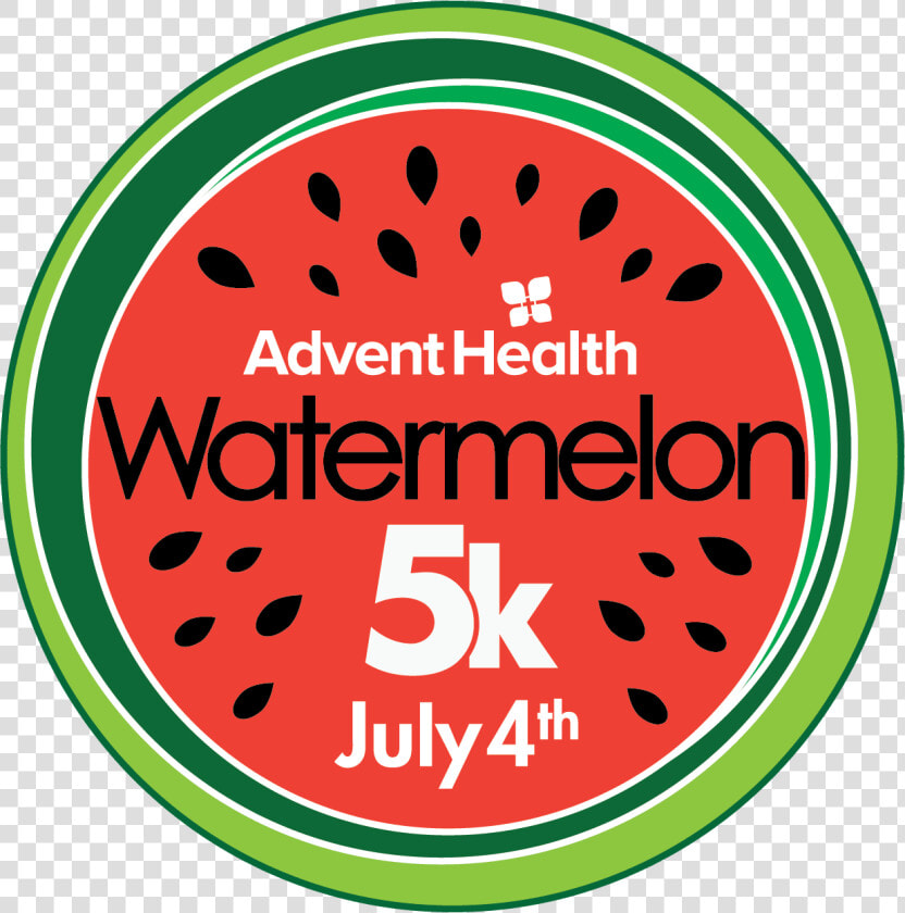 Adventhealth Watermelon 5k July 4th Logo   Watermelon  HD Png DownloadTransparent PNG