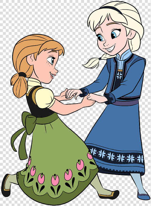 Young Anna  Elsa Dancing   Anna And Elsa Clipart  HD Png DownloadTransparent PNG