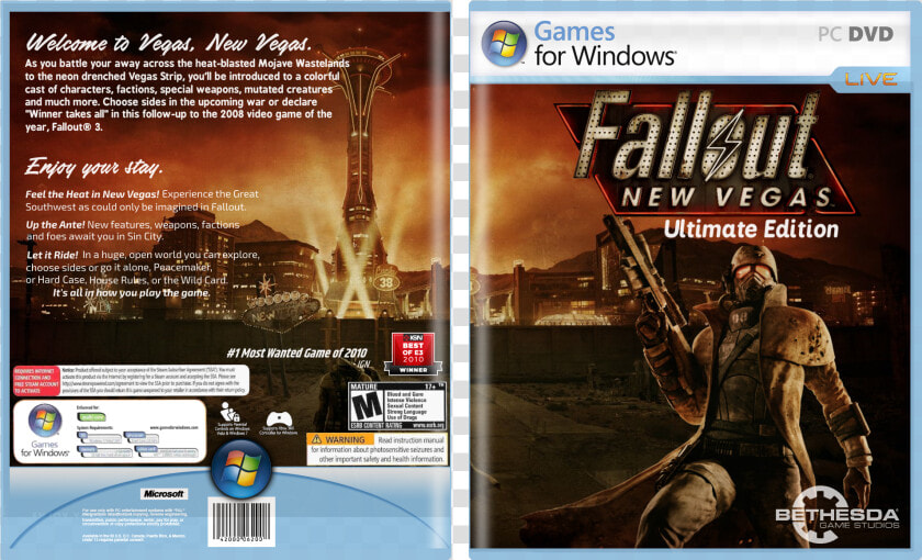 New Vegas Ultimate Edition Box Cover   Fallout New Vegas Ultimate Edition Games For Windows  HD Png DownloadTransparent PNG