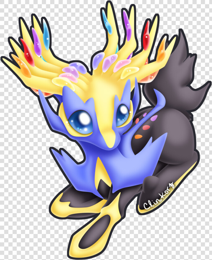 716 Xerneas   Cartoon  HD Png DownloadTransparent PNG