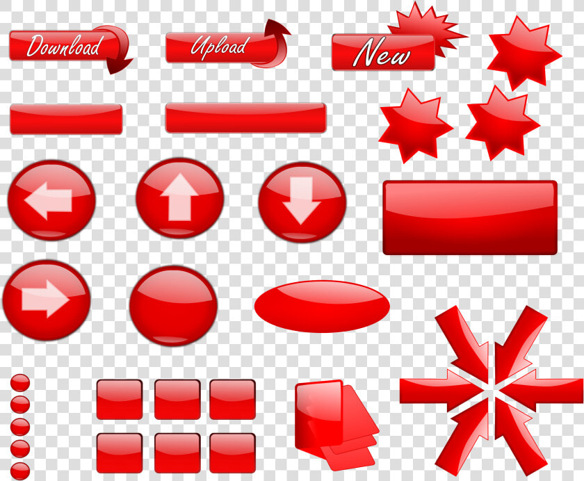 Red Glossy Buttons Clip Arts   Red Buttons  HD Png DownloadTransparent PNG