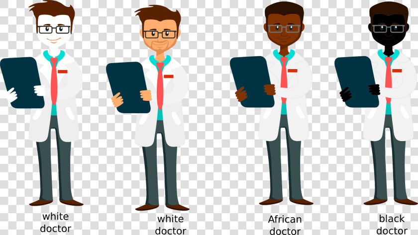 White Caucasian African Black Doctors Clip Arts   Black Doctor Clipart Png  Transparent PngTransparent PNG