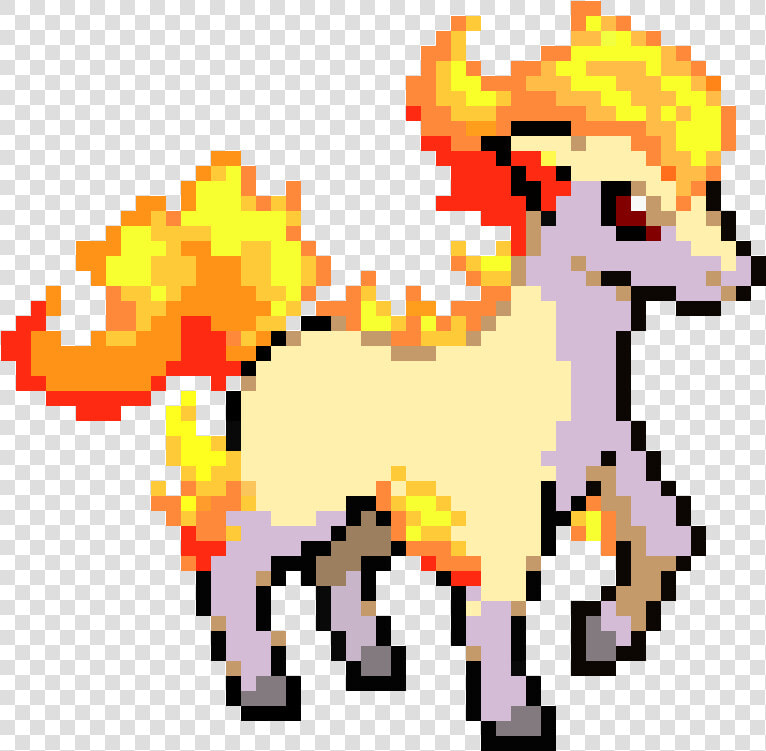 Ponyta Pixel Art Grid Clipart   Png Download   Pixel Art Pokemon  Transparent PngTransparent PNG