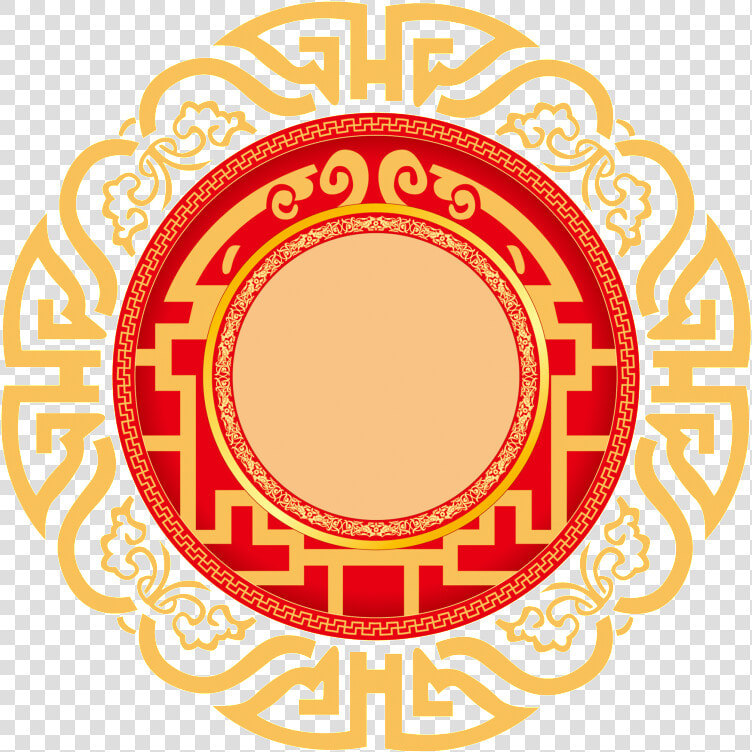 Chinese Style Classical Design Round Border New Year   Border Chinese New Year Png  Transparent PngTransparent PNG