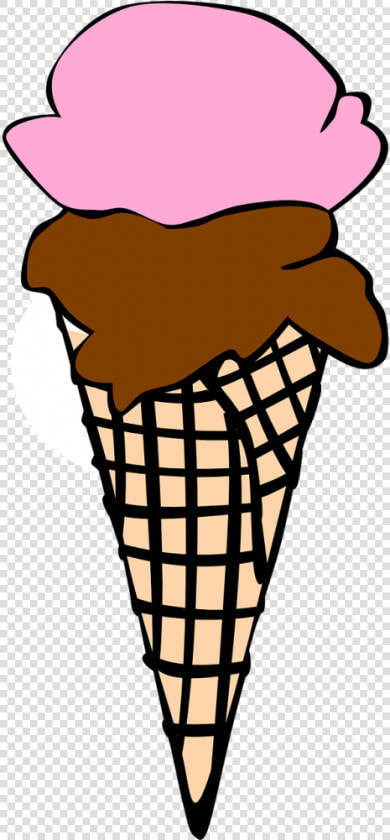 Ice Cream Clip Art Colored   Ice Cream Cone Clip Art Black Adn White  HD Png DownloadTransparent PNG