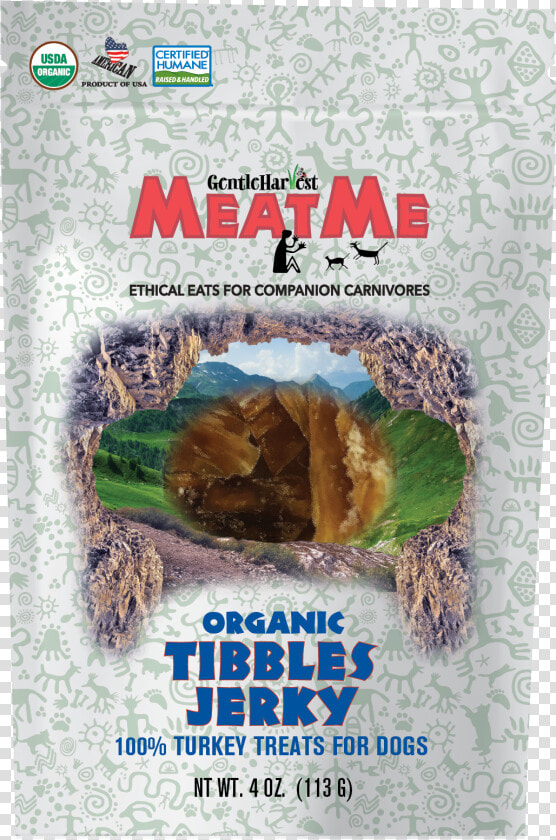 Meatme Organic Tibbles Turkey Jerky For Dogs   Igneous Rock  HD Png DownloadTransparent PNG