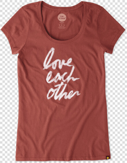 Women S Love Each Other Brush Stroke Newbury Scoop   Active Shirt  HD Png DownloadTransparent PNG