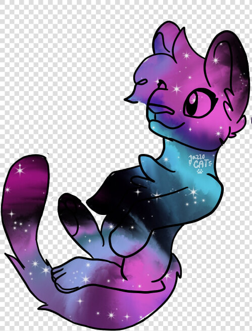 Galaxycat Galaxy Cat Kitty Sparkles Pink Black Kawaii   Galaxy Cat Kawaii  HD Png DownloadTransparent PNG