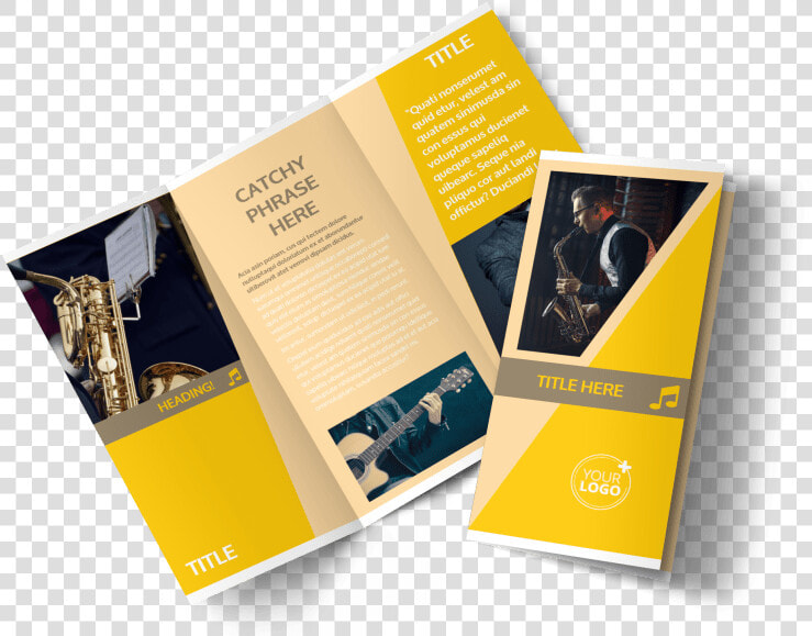 Jazz Band Brochure Template Preview   Graphic Design  HD Png DownloadTransparent PNG