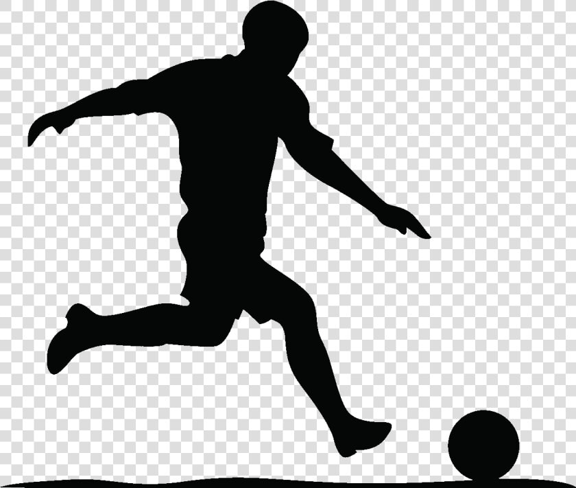 Football Player Silhouette Sport   Free Soccer Player Vector  HD Png DownloadTransparent PNG