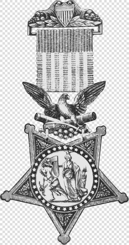 Transparent Medal Of Honor Clipart   Medal Of Honor Black And White  HD Png DownloadTransparent PNG