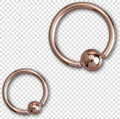 Pvd Rose Gold Steel Ball Closure Ring   Body Jewelry  HD Png DownloadTransparent PNG