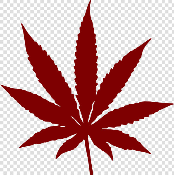 Pot Leaf Png Red   Black Weed Leaf Transparent  Png DownloadTransparent PNG