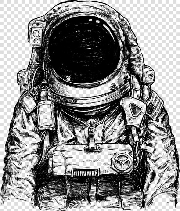 Detailed Pencil Drawing Of Astronaut Suit   Monkey Astronaut  HD Png DownloadTransparent PNG