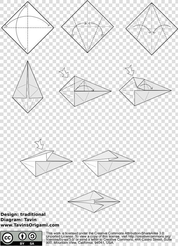 Origami Flamingo Instructions  HD Png DownloadTransparent PNG