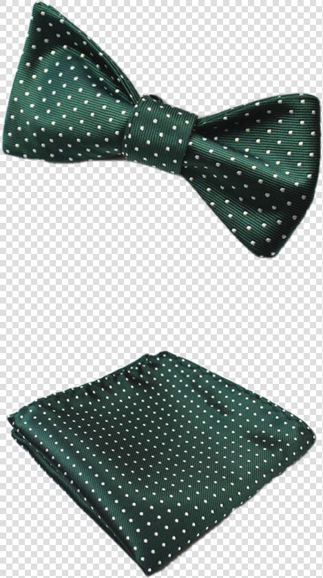 Green And White Polka Dot Bow Tie And Pocket Square   Polka Dot  HD Png DownloadTransparent PNG