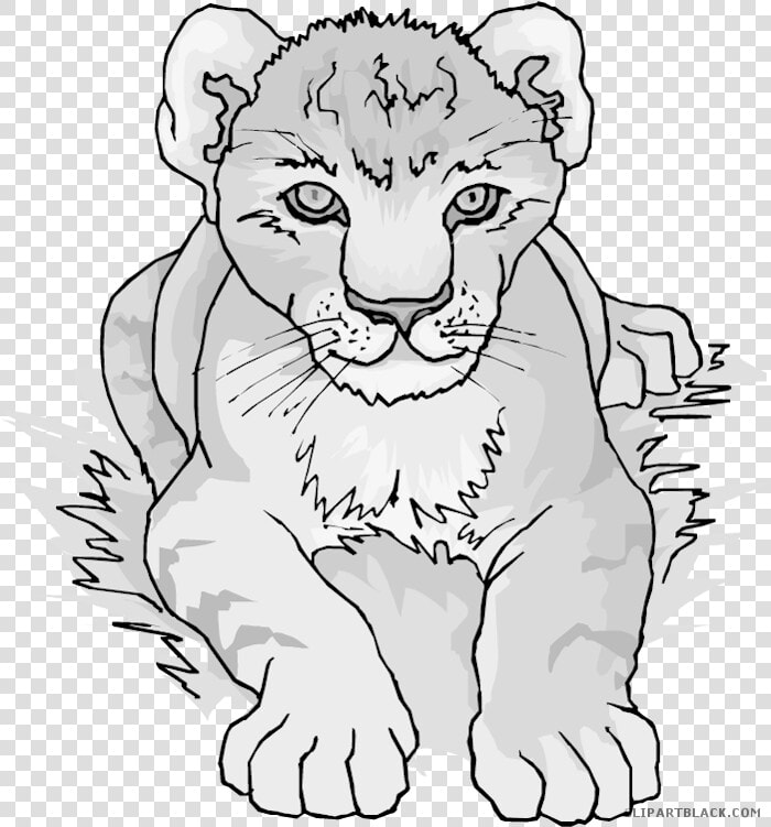 Clipartblack Com Animal Free Black White Images   Lion Cub Clipart Black And White  HD Png DownloadTransparent PNG