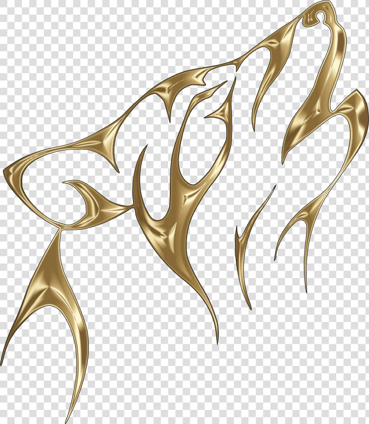 Polished Copper Tribal Wolf No Background Clip Arts   Wolf Tattoo  HD Png DownloadTransparent PNG