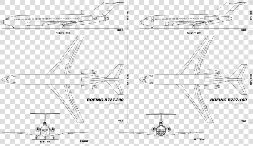 File   B727familyv1   0   Avion Medidas  HD Png DownloadTransparent PNG