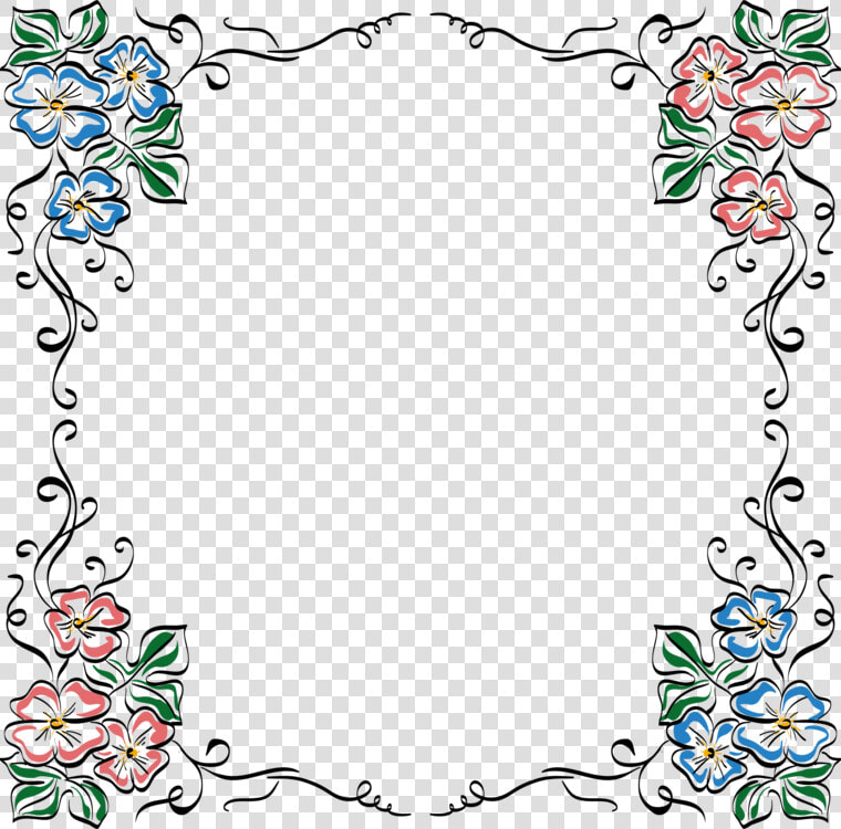 Picture Frame art symmetry   Drawing Of Flowers Borders  HD Png DownloadTransparent PNG