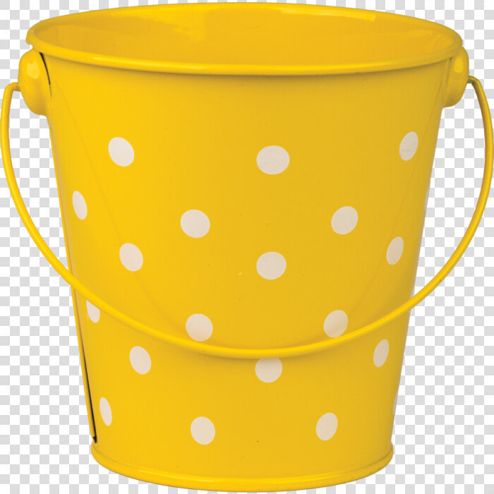 Yellow Polka Dots Bucket   Polka Dot Bucket  HD Png DownloadTransparent PNG