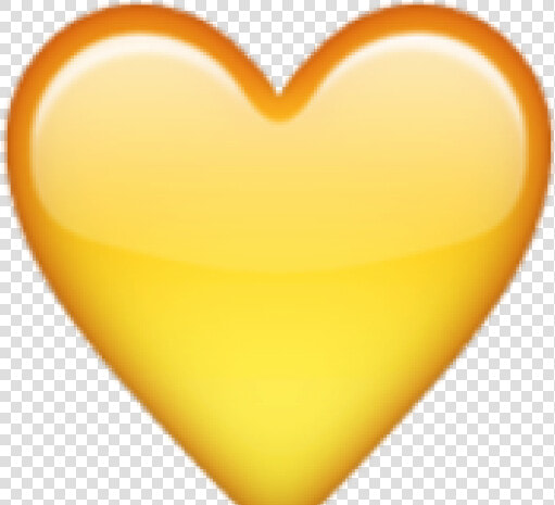 Yellow Heart Cliparts   Yellow Love Heart Emoji  HD Png DownloadTransparent PNG