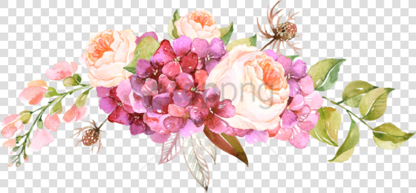 Watercolor Flowers Png Burgundy Transparent Image With   Watercolor Flowers With Transparent Background  Png DownloadTransparent PNG