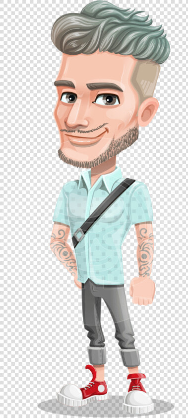 Attractive Man With Tattoos Cartoon Vector Character   Cartoon  HD Png DownloadTransparent PNG